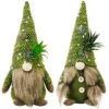 ZTML MS Succulents Air Plants Gnomes, 2Pcs Mr And Mrs Handmade Green Plants Gnomes Plush With Slender Leaves For Plant Stand Indoor Decor, Swedish Plush For Summer Living Room Office Desk Decor -Green Leaf Store 51Z9hdMvicL