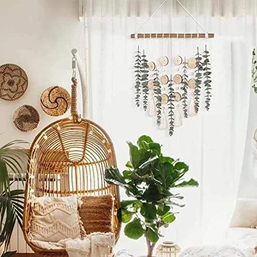 Cyitimo Bathroom Decor Artificial Eucalyptus Greenery Hanging Wall Decor Faux Eucalyptus Leaves Hanging Plant With Wooden Stick With Rustic Farmhouse For Bedroom Nursery Boho Home Decorations 4 Cyitimo Bathroom Decor Artificial Eucalyptus Greenery Hanging Wall Decor Faux Eucalyptus Leaves Hanging Plant With Wooden Stick With Rustic Farmhouse For Bedroom Nursery Boho Home Decorations - Image 4