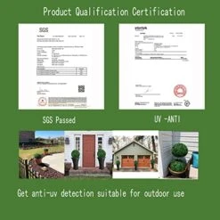 Gilaree 2 PCS 19.7" 4 Layers Artificial Boxwood Topiary Balls, Fake Bushes Boxwood Balls Outdoor Set Of 2, Garden Spheres Plant For Backyard,Balcony,Garden, Wedding And Home Décor -Green Leaf Store 51aDfHW1r2L