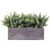 Faux Eucalyptus Plants In Rustic Rectangular Wood Planter Box Artificial Eucalyptus Greenery Arrangement Potted Plant In Dusty Green For Wedding Centerpiece Office Room Table Windowsill Décor -Green Leaf Store 51aPIAu2CUL