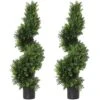 3ft Topiary Trees Artificial Plants Green Spiral Cypress Tree Potted Fake Plant Greenery For Decorative Indoor Or Outdoor(35inch) 12 3ft Topiary Trees Artificial Plants Green Spiral Cypress Tree Potted Fake Plant Greenery For Decorative Indoor Or Outdoor(35inch) -Green Leaf Store 51anOQD0RnL