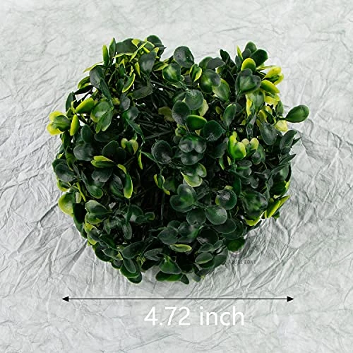 Azure Zone, Pack Of 6 4" Artificial Boxwood Topiary Ball Green Plant Balls Decorative Greenery Filler Ball For Garden Home 2 Azure Zone, Pack Of 6 4" Artificial Boxwood Topiary Ball Green Plant Balls Decorative Greenery Filler Ball For Garden Home - Image 2