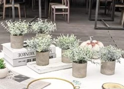 A Bundle Of 6pcs Mini Potted Fake Plants And 6pcs Mini Fake Plants Artificial Potted Plants Desk Plants For Home Office Farmhouse Bathroom Bedroom Decor -Green Leaf Store 51bAhHJ9KIS