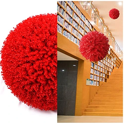 Artificial Boxwood Ball Red 8in,10in,12in,14in,16in,18in,20in,22in,24in Boxwood Topiary Ball,Nearly Natural,Realistic Ball Shaped,Fake Plant Boxwood Decorative Balls -1 Piece ( Size : Ø55cm(22in) ) 2 Artificial Boxwood Ball Red 8in,10in,12in,14in,16in,18in,20in,22in,24in Boxwood Topiary Ball,Nearly Natural,Realistic Ball Shaped,Fake Plant Boxwood Decorative Balls -1 Piece ( Size : Ø55cm(22in) ) - Image 2