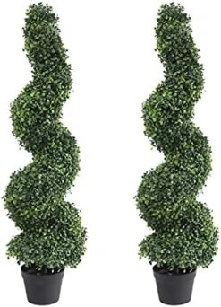 35 Inch/2.95 Ft Artificial Topiary Tree Outdoor Boxwood Spiral Topiary Trees Faux Topiary Trees, Set Of 2 Artificial Topiaries Tree 10 35 Inch/2.95 Ft Artificial Topiary Tree Outdoor Boxwood Spiral Topiary Trees Faux Topiary Trees, Set Of 2 Artificial Topiaries Tree -Green Leaf Store 51ba2FRJE9S. AC 1