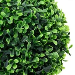 VidaXL 2x Artificial Boxwood Plants With Pots Ball Shaped Outdoor Ball Shaped Realistic Fake Plant Floral Decor Artificial Flower Green -Green Leaf Store 51cFKIgykcL