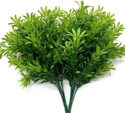 LoveniMen Artificial Shrubs, Plastic Plants Simulation Fake Bushes Wedding Outdoor Indoor Home Garden Verandah Kitchen Parterre Office Table Centerpieces Arrangements Decoration Green 4pcs -Green Leaf Store 51cT72bT5fL. AC
