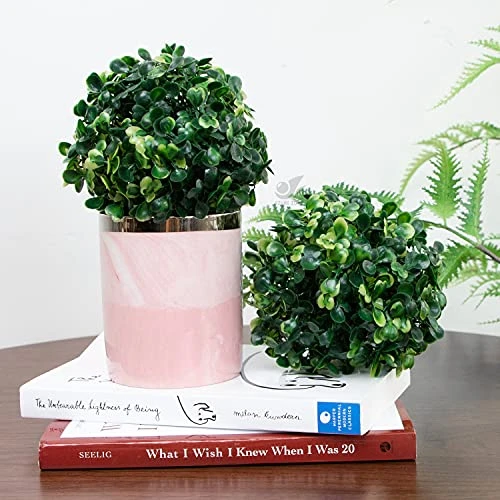 Azure Zone, Pack Of 6 4" Artificial Boxwood Topiary Ball Green Plant Balls Decorative Greenery Filler Ball For Garden Home 7 Azure Zone, Pack Of 6 4" Artificial Boxwood Topiary Ball Green Plant Balls Decorative Greenery Filler Ball For Garden Home - Image 7