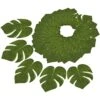 60 Pieces Artificial Palm Leaves - 8 Inches Tropical Monstera Leaf For Luau Hawaiian Birthday Party Decorations, Safari Jungle Baby Shower -Green Leaf Store 51ci2OEAPUL