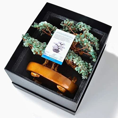 KALIFANO Natural Aventurine (1,251 Gemstone Count) Chakra Crystal Tree With Healing Properties - Bonsai Feng Shui Money Tree For Luck And Intelligence - 14" 6 KALIFANO Natural Aventurine (1,251 Gemstone Count) Chakra Crystal Tree With Healing Properties - Bonsai Feng Shui Money Tree For Luck And Intelligence - 14" - Image 6