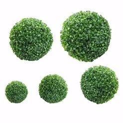 Chrees Artifical Plant Balls Green Plastic Plant Ball Topiary Ball Faux Boxwood Balls Decorative For Home Outdoor Wedding Party Decoration