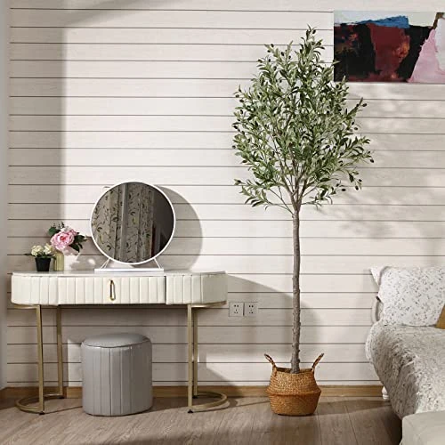 Dr.Planzen Artificial Olive Tree,7FT Tall Fake Plant Faux Olive Plants For Indoor,Natural Fake Tree,Artificial Silk Plants For Office Home Living Room Floor Patio Greening Porch Decor,Set Of 1. 6 Dr.Planzen Artificial Olive Tree,7FT Tall Fake Plant Faux Olive Plants For Indoor,Natural Fake Tree,Artificial Silk Plants For Office Home Living Room Floor Patio Greening Porch Decor,Set Of 1. - Image 6