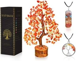 YATSKIA Seven Chakra Tree Of Life - Crystal Tree For Positive Energy - Tree Of Life Decor - Feng Shui Decor - Spiritual Gifts - 7 Chakra Tree, Money Tree - Stone Tree - Home Decor - Crystal Decor -Green Leaf Store 51dSttqgrYL. AC