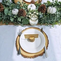 Fall White Pumpkin Garland Artificial Eucalyptus Garland With Pumpkins Pinecones Berries Fall Garland 5.9' L For Farmhouse Wedding Arch Backdrop Thanksgiving Mantel Table Runner Centerpiece Decor 6 Fall White Pumpkin Garland Artificial Eucalyptus Garland With Pumpkins Pinecones Berries Fall Garland 5.9' L For Farmhouse Wedding Arch Backdrop Thanksgiving Mantel Table Runner Centerpiece Decor -Green Leaf Store 51driBFfVPL