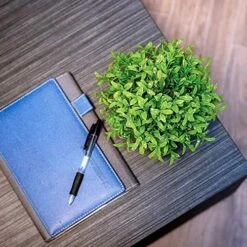 Plants+ Artificial Fake Faux Indoor House Desk Office For Decoration - Plastic Lifelike Flower With White Pot, Outdoor Decor Topiary Greenery, Set Of 1, Lavender -Green Leaf Store 51eDGgc9NnL