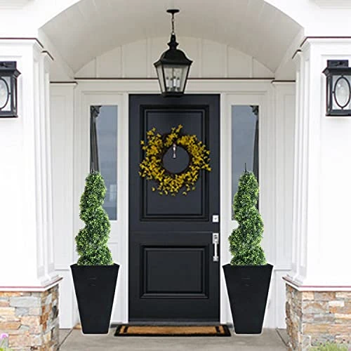 Momoplant Artificial Topiaries Outdoor Spiral Trees, Boxwood Topiary Tree 3 Ft (2 Pieces) Faux Topiary Tree Outdoor Feaux Plant For Decorative Indoor/Outdoor/Garden (35inch) 3 Momoplant Artificial Topiaries Outdoor Spiral Trees, Boxwood Topiary Tree 3 Ft (2 Pieces) Faux Topiary Tree Outdoor Feaux Plant For Decorative Indoor/Outdoor/Garden (35inch) - Image 3