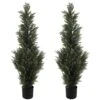 LUWENER Two 4FT Artificial Cedar Topiary Trees,Fake Topiary Outdoor Plants In Pot, UV Rated Plant For The Front Door,Christmas Decor,Garden Decor 10 LUWENER Two 4FT Artificial Cedar Topiary Trees,Fake Topiary Outdoor Plants In Pot, UV Rated Plant For The Front Door,Christmas Decor,Garden Decor -Green Leaf Store 51f3BiSa1pL