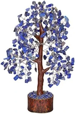 JAGASY Lapis Lazuli - Crystal Tree Of Life - Gemstone Money Tree - Holistic Gifts For Women - Crystal Bonsai Tree - Desk Decorations For Women Office - Meditation Decor - Good Luck Spiritual Gift -Green Leaf Store 51f85S7yRVL. AC