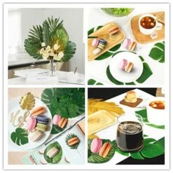 Sggvecsy 82 Pieces 8 Kinds Artificial Tropical Palm Leaves Tropical Leaves Monstera Leaves Safari Jungle Leaf With Stems For Hawaiian Luau Party Beach Table Wedding Shower Birthday Theme Decorations -Green Leaf Store 51fFXvIVCGL