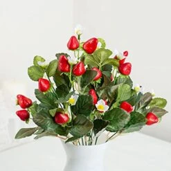 Factory Direct Craft Artificial Strawberry Bush | Summer Florals And Home Decor | Size: 17" L