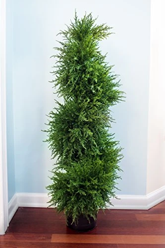 Nearly Natural 5915 Cedar Spiral Topiary With Lights, 43-Inch, Green 2 Nearly Natural 5915 Cedar Spiral Topiary With Lights, 43-Inch, Green - Image 2