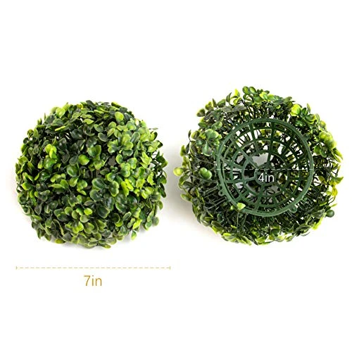AUEAR, Artificial Boxwood Topiary Plant Balls Decorative For Table Decoration Garden Wedding Decor (7 Inch Diameter, 2 Pack) 2 AUEAR, Artificial Boxwood Topiary Plant Balls Decorative For Table Decoration Garden Wedding Decor (7 Inch Diameter, 2 Pack) - Image 2