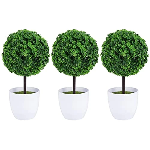 FOMIYES Artificial Plants 3pcs Potted Topiary Balls Mini Potted Boxwood Artificial Greenery Plant In Pot Table Centerpiece For Farmhouse Mantel Shelf Office Desk Decor Home Decor 1 FOMIYES Artificial Plants 3pcs Potted Topiary Balls Mini Potted Boxwood Artificial Greenery Plant In Pot Table Centerpiece For Farmhouse Mantel Shelf Office Desk Decor Home Decor