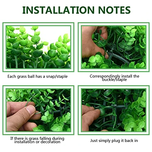 Artificial Grass Balls 20inch, Artificial Boxwood Topiary Ball, Artificial Plant Topiary Balls Realistic Color For Backyard, Balcony, Garden, Wedding Party, Home Office 4 Artificial Grass Balls 20inch, Artificial Boxwood Topiary Ball, Artificial Plant Topiary Balls Realistic Color For Backyard, Balcony, Garden, Wedding Party, Home Office - Image 4