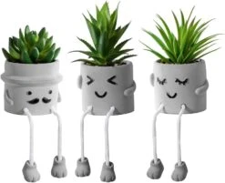 SEMSOIIO 2 Pcs Fake Plants In Cement Pot With Hanging Legs, Creative Artificial Faux Succulent For Home/Office Decor (Tongue & Smoking) 21 SEMSOIIO 2 Pcs Fake Plants In Cement Pot With Hanging Legs, Creative Artificial Faux Succulent For Home/Office Decor (Tongue & Smoking) -Green Leaf Store 51h3tcgQaWL. AC