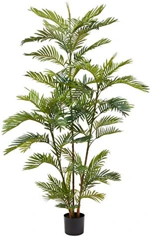 Home Pure Garden Artificial Golden Cane Palm Tree-72” Faux Plant Natural Feel Leaves-Realistic Indoor Potted Topiary Décor 6 Home Pure Garden Artificial Golden Cane Palm Tree-72” Faux Plant Natural Feel Leaves-Realistic Indoor Potted Topiary Décor - Image 6