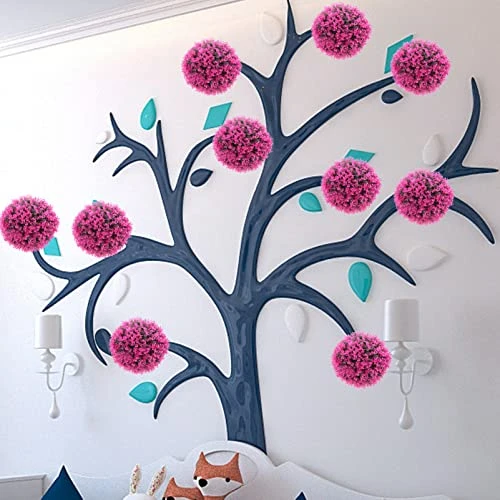 FOMIYES Artificial Topiary Boxwood Topiary Balls Decorative Plant Greenery For Wedding Party Home Balcony Garden Decoration Rosy 2 FOMIYES Artificial Topiary Boxwood Topiary Balls Decorative Plant Greenery For Wedding Party Home Balcony Garden Decoration Rosy - Image 2