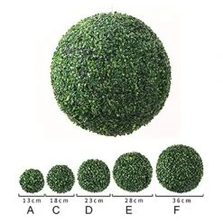 Ochine Topiary Ball Artificial Outdoor Boxwood Decorative Balls Artificial Plant Faux Topiary Ball Hanging Green Plants Garden Tree Wedding Party Decor Front Porch Topiary Indoor Outdoor Home 13 Ochine Topiary Ball Artificial Outdoor Boxwood Decorative Balls Artificial Plant Faux Topiary Ball Hanging Green Plants Garden Tree Wedding Party Decor Front Porch Topiary Indoor Outdoor Home -Green Leaf Store 51mwEioMW4S