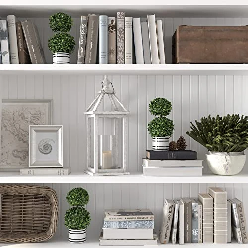 Barnyard Designs Set Of 2 (12.5") Artificial Boxwood Topiary Potted Plant Decorations, Mini Faux Fake Plant Greenery Arrangements In Pots For Office Desk Or Home Decor, 5.5" X 12.5" 5 Barnyard Designs Set Of 2 (12.5") Artificial Boxwood Topiary Potted Plant Decorations, Mini Faux Fake Plant Greenery Arrangements In Pots For Office Desk Or Home Decor, 5.5" X 12.5" - Image 5
