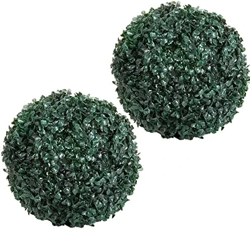 Pure Garden 50-128 Solar Powered LED Artificial Topiary Ball-Decorative Pre-lit Faux Boxwood With Rechargeable Battery-Outdoor Lawn And Garden Decor 7 Pure Garden 50-128 Solar Powered LED Artificial Topiary Ball-Decorative Pre-lit Faux Boxwood With Rechargeable Battery-Outdoor Lawn And Garden Decor - Image 7