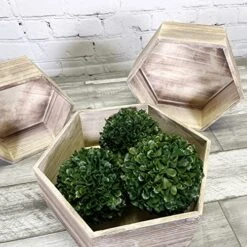 Admired By Nature Faux Preserved Artificial Boxwood Ball Plant, Small-3pcs, 3 Count -Green Leaf Store 51nyD8VELSL