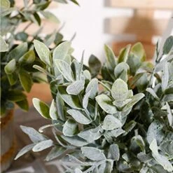 HC STAR Artificial Plants Small Potted Plastic Fake Plants Green Rosemary Faux Greenery Topiary Shrubs Plant For Home Decor Office Desk Bathroom Farmhouse Tabletop Indoor House Decorations -Green Leaf Store 51o2WfeNw6L