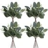 DEEMEI 22pcs Artificial Eucalyptus Stems Bulk Silver Dollar Leaves Eucalyptus Branches Greenery Decor(11.4" Tall) -Green Leaf Store 51o3F2UNafL