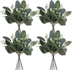 DEEMEI 22pcs Artificial Eucalyptus Stems Bulk Silver Dollar Leaves Eucalyptus Branches Greenery Decor(11.4" Tall) -Green Leaf Store 51o3F2UNafL. AC