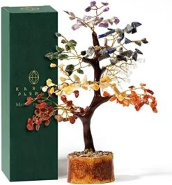 Handcrafted Healing Crystal Trees (Set Of 12), Bonsai Tree For Positive Energy & Chakra Balance, Feng Shui Tree Of Life, Perfect Home/Desk Decor, Reiki Good Luck Crystal Gifts By KarmaPledge -Green Leaf Store 51o9opxY3rL. AC