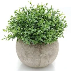 Velener Mini Sage Green Potted Boxwood Topiary Artificial Plants For Home Decor Indoor, Farmhouse House Plant Office Small Desk Shelf Apartment Coffee Bar Bathroom Decor Guest Room, Small Fake Plant