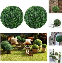 Coregreen Artificial Topiary Ball 2pcs 10in Fake Boxwood Plant Decorative Balls Faux Plants Garden Spheres Indoor Outdoor Front Porch Decor Home Wedding Birthday Christmas Party Decor (10in) -Green Leaf Store 51p7EcF3L. AC 2