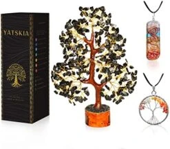 YATSKIA Seven Chakra Tree Of Life - Crystal Tree For Positive Energy - Tree Of Life Decor - Feng Shui Decor - Spiritual Gifts - 7 Chakra Tree, Money Tree - Stone Tree - Home Decor - Crystal Decor -Green Leaf Store 51pmeju7JSL. AC