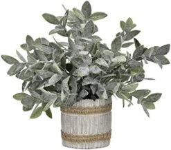 MARTINE MALL Small Potted Artificial Plants Plastic Eucalyptus Pot Plant Fake Plants In Pots Faux Greenery Topiary Shrubs Potted Plants With Vase Plastic Potted Desk Plant For Office Table Home Decor -Green Leaf Store 51qlpw27 lL. AC