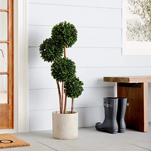 Nearly Natural 5486 Boxwood Topiary Artificial Tree UV Resistant, Green 6 Nearly Natural 5486 Boxwood Topiary Artificial Tree UV Resistant, Green - Image 6