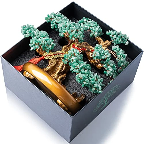 GEMBOURY Natural Aventurine (1,251 Gemstone Count) Chakra Crystal Tree With Healing Properties 14" - Bonsai Feng Shui Money Tree For Luck And Intelligence Desk Decoration 2 GEMBOURY Natural Aventurine (1,251 Gemstone Count) Chakra Crystal Tree With Healing Properties 14" - Bonsai Feng Shui Money Tree For Luck And Intelligence Desk Decoration - Image 2