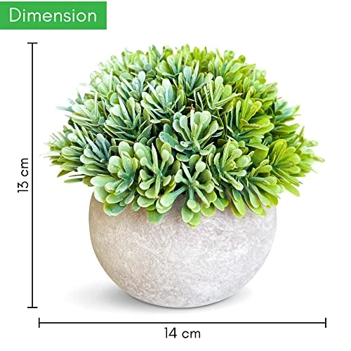 GENERIC 3 Bundle Pack Small Potted Artificial Fake Plastic Plants, Faux Desk Shrub Plants For Indoor Home Office Kitchen Bathroom Farmhouse CoffeeTable Room Decor 3 GENERIC 3 Bundle Pack Small Potted Artificial Fake Plastic Plants, Faux Desk Shrub Plants For Indoor Home Office Kitchen Bathroom Farmhouse CoffeeTable Room Decor - Image 3
