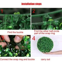 Artificial Plant Hemisphere Artificial Grass Balls Green Boxwood Balls Artificial Green Plant Decorative Balls Faux Boxwood Leaves Outdoor Fake Plants Plastic Plant For Outdoor Garden Decoration -Green Leaf Store 51rfVgUbruL