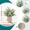 Der Rose 3 Pack Mini Potted Fake Plants Artificial Plastic Eucalyptus Plants For Home Office Desk Farmhouse Room Decor 2 Der Rose 3 Pack Mini Potted Fake Plants Artificial Plastic Eucalyptus Plants For Home Office Desk Farmhouse Room Decor -Green Leaf Store 51rnWX8supL