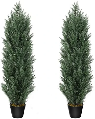 Binnny Flower 4ft Topiary Trees Artificial Outdoor 2 Pack Cedar Pine Faux Bushes And Shrubs Fake Potted Plants UV Rated 4 Feet For Front Porch Home Indoor Decor 7 Binnny Flower 4ft Topiary Trees Artificial Outdoor 2 Pack Cedar Pine Faux Bushes And Shrubs Fake Potted Plants UV Rated 4 Feet For Front Porch Home Indoor Decor - Image 7
