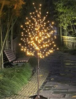 LIGHTSHARE 6.5 Feet 208L LED Lighted Cherry Blossom Tree, Warm White, Decorate Home Garden, Spring, Summer, Wedding, Birthday, Christmas Holiday, Party, For Indoor And Outdoor Use -Green Leaf Store 51sI0KfvePL. AC